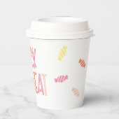 Preppy Halloween Trick oder Treat Pappbecher (Rückseite)