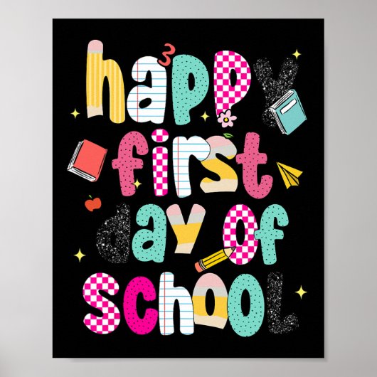 Preppy Happy Erster Schultag Poster (Vorne)