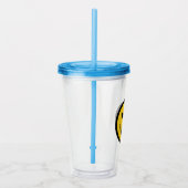 Preppy Happy Face Acrylic Tumbler Acryltrinkbecher (Rechts)