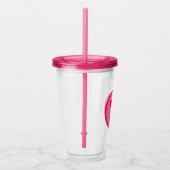 Preppy Heart Happy Face Acrylic Tumbler Acryltrinkbecher (Rechts)