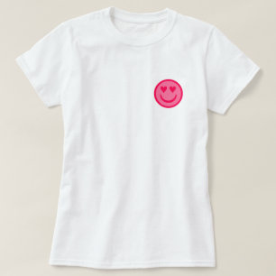 Preppy Heart Happy Face T - Shirt