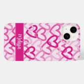 Preppy Hearts Pink Case-Mate iPhone Hülle (Rückseite (Horizontal))