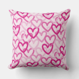 Preppy Hearts Pink Kissen