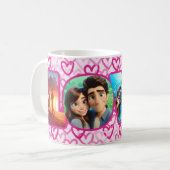 Preppy Hearts Pink - LOVE Kaffeetasse (Vorderseite Links)