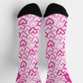 Preppy Hearts Pink Socken