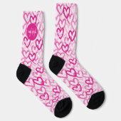 Preppy Hearts Pink Socken (Rechts)