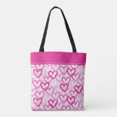 Preppy Hearts Pink Tasche (Rückseite)