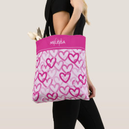 Preppy Hearts Pink Tasche