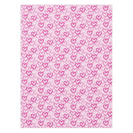 Preppy Hearts Pink Tischdecke
