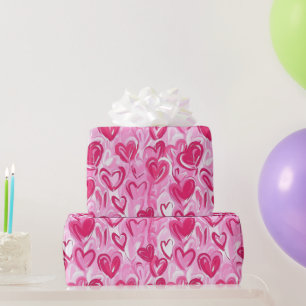 Preppy Hearts Wrapping Paper Geschenkpapier