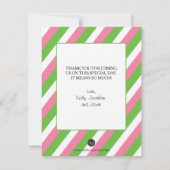 Preppy Hebrew Dankeschön Card - Rosa Dankeskarte (Rückseite)