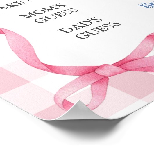 Preppy Heifer oder Bull Gender Reveal Old Wive Tal Poster (Ecke)