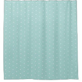 Preppy hellblau Tiny Polka Dots Pattern Duschvorhang (Vorderseite)