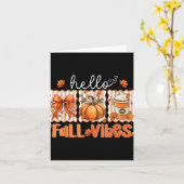 Preppy Hello Fall Vibes Coquette Latte Pumpkin Tha Karte (Gelbe Blume)