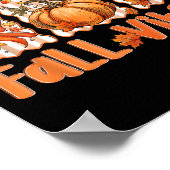 Preppy Hello Fall Vibes Coquette Latte Pumpkin Tha Poster (Ecke)