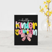 Preppy Hello Kindergarten Lehrerin Coquette Zurück Karte (Gelbe Blume)