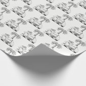 Preppy Heraldic Camel Palm Tree Coat of Arms Geschenkpapier (Ecke)