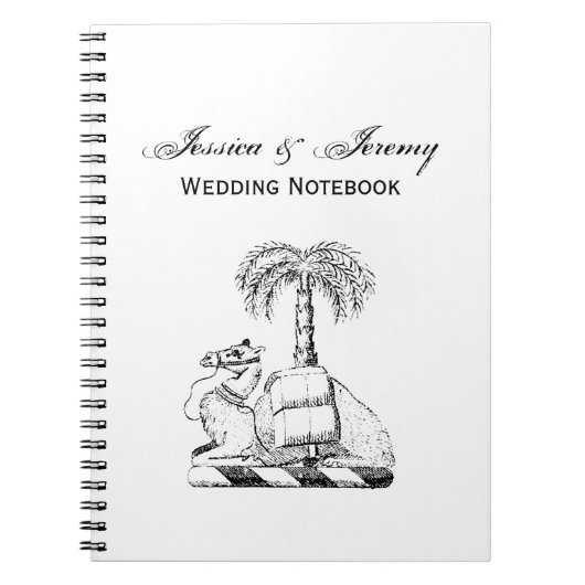 Preppy Heraldic Camel Palm Tree Coat of Arms Notizblock (Vorderseite)