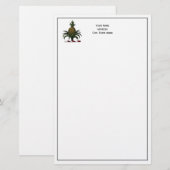 Preppy Heraldic Pineapse Wappen Color RWT Briefpapier (Vorne/Hinten)