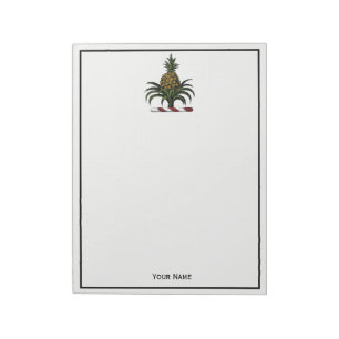 Preppy Heraldic Pineapse Wappen Color RWT Notizblock