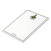 Preppy Heraldic Pineapse Wappen Color RWT Notizblock (angewinkelt)