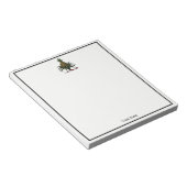 Preppy Heraldic Pineapse Wappen Color RWT Notizblock (angewinkelt)