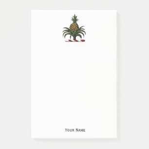 Preppy Heraldic Pineapse Wappen Color RWT Post-it Klebezettel