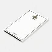 Preppy Heraldic Pineapse Wappen Color RWT Post-it Klebezettel (angewinkelt)