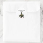 Preppy Heraldic Pineapse Wappen Color RWT Runder Aufkleber (Tasche)