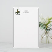 Preppy Heraldic Pineapse Wappen Color WT Briefpapier (Stehend Vorderseite)