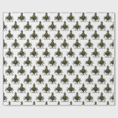 Preppy Heraldic Pineapse Wappen Color WT Geschenkpapier (Flach)