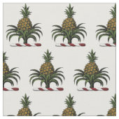 Preppy Heraldic Pineapse Wappen Color WT Stoff (Nahaufnahme)