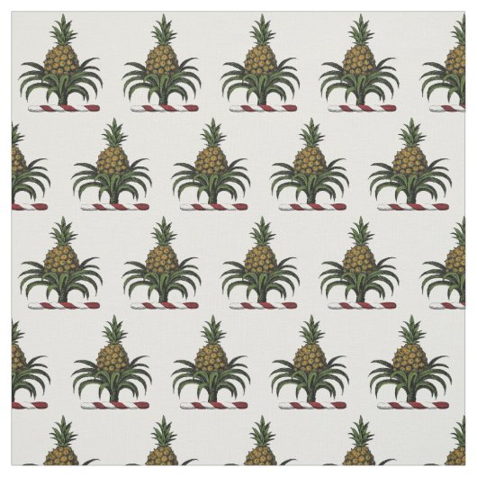 Preppy Heraldic Pineapse Wappen Color WT Stoff (Muster)
