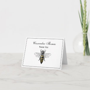 Preppy Heraldic Vintag Bee #2 Coat of Arms C Dankeskarte