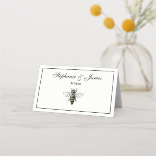 Preppy Heraldic Vintag Bee #2 Coat of Arms C Platzkarte