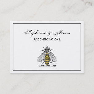 Preppy Heraldic Vintag Bee Coat of Arms Emblem C Visitenkarte