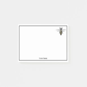 Preppy Heraldic Vintage Biene #2 Wappen C Post-it Klebezettel