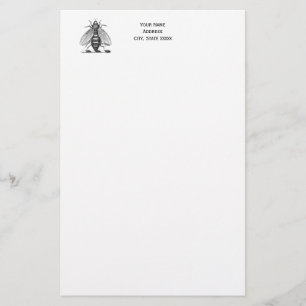Preppy Heraldic Vintage Bienendecke Emblem Briefpapier