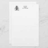 Preppy Heraldic Vintage Bienendecke Emblem Briefpapier (Vorne/Hinten)