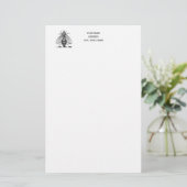 Preppy Heraldic Vintage Bienendecke Emblem Briefpapier (Stehend Vorderseite)