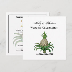 Preppy Heraldische Ananas Wappen Wappenschild Einladung