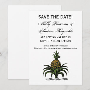 Preppy Heraldische Ananas-Wappenfarbe WT Einladung
