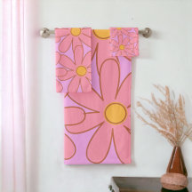 Preppy Hippie Pink Lila Blume Muster