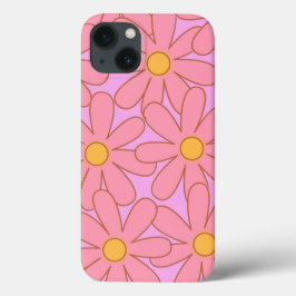 Preppy Hippie Pink Lila Blume Muster Case-Mate iPhone Hülle
