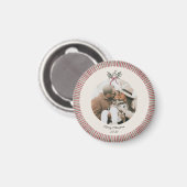 Preppy Holiday Ornament Magnet with Photo  (Vorderseite/Rückseite)