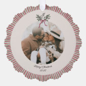 Preppy Holiday Paper Ornament with Photo  (Vorderseite)