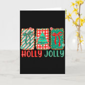 Preppy Holly Xmas Jolly Vibes Bow Christmas Girl W Karte (Gelbe Blume)