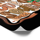 Preppy Hot Cocoa Season Cookie Gingerbread Bow Xma Poster (Ecke)