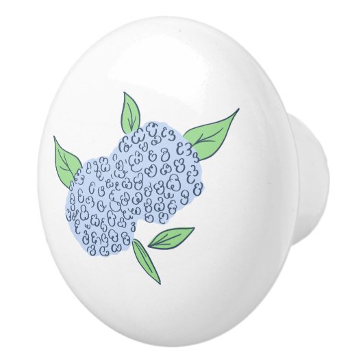 Preppy Hydrangea Coastal New England Keramikknauf (Rechts)