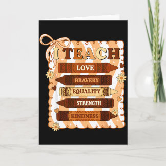 Preppy Ich unterrichte schwarze Geschichte Melanin Karte